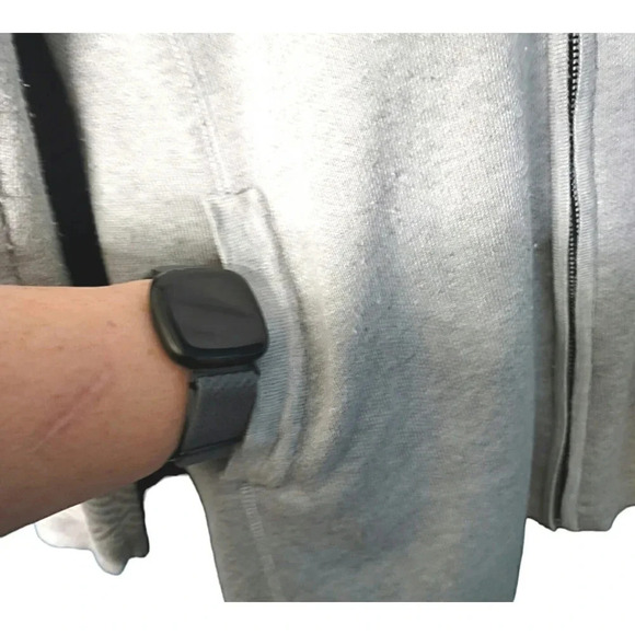 Athleisure by Sioni Hooded Zip Sweater Coat Size Medium - Picture 5 of 8